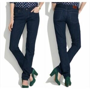 NWT Madewell Rail Straight Jeans Dark Wash Size 26
